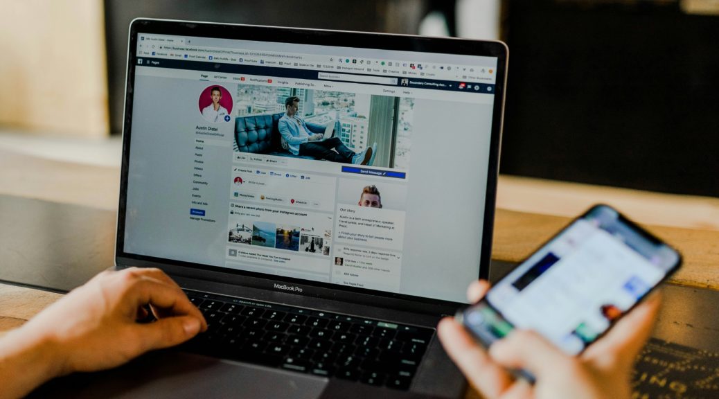 digital marketing agency - man using laptop and mobile