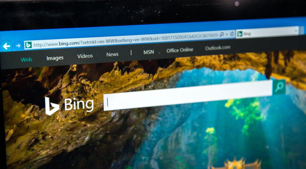SEO marketing manchester - Bing-Homepage-On-Laptop-Screen
