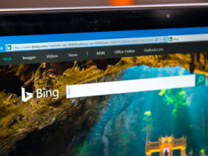 SEO marketing manchester  - Bing-Homepage-On-Laptop-Screen