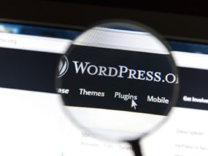 web design manchester - Close up of Wordpress website